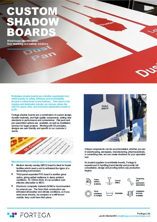 Custom Shadow Boards Info