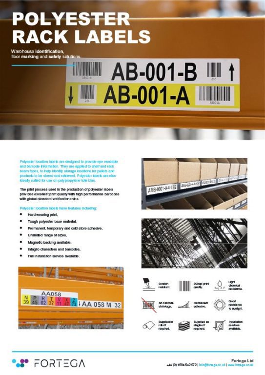 Polyester Rack Labels Info