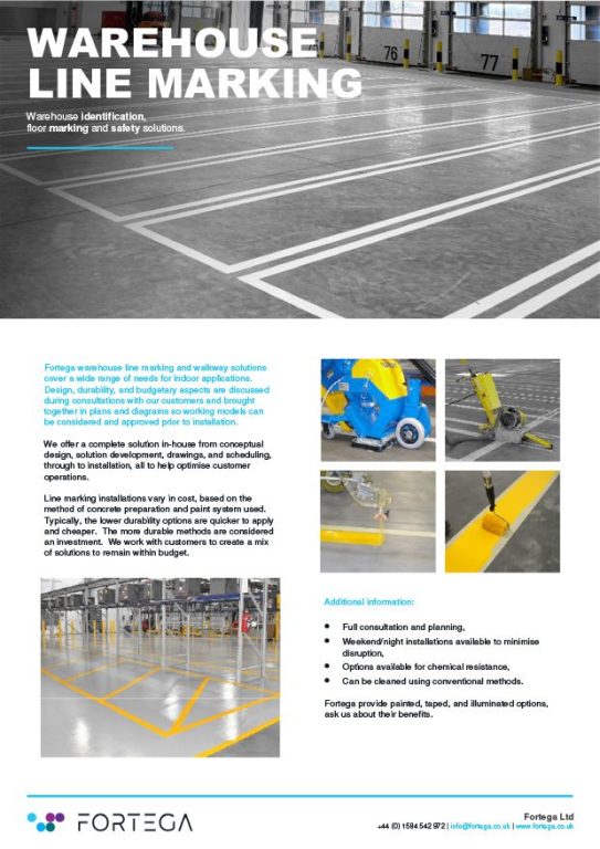 Warehouse Line Marking Info